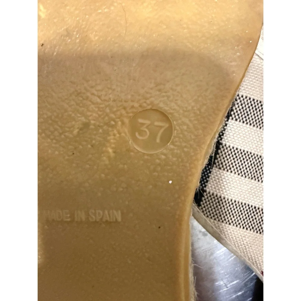 Burberry London Nova Check Espadrille Slide Sandals Tan Plaid Made in Spain 37
